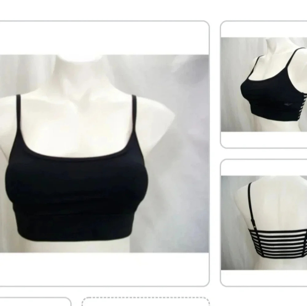 Everlast Low Impact STRAPPY BACK Wire Free Sports Bra SMALL Black NWT New with T